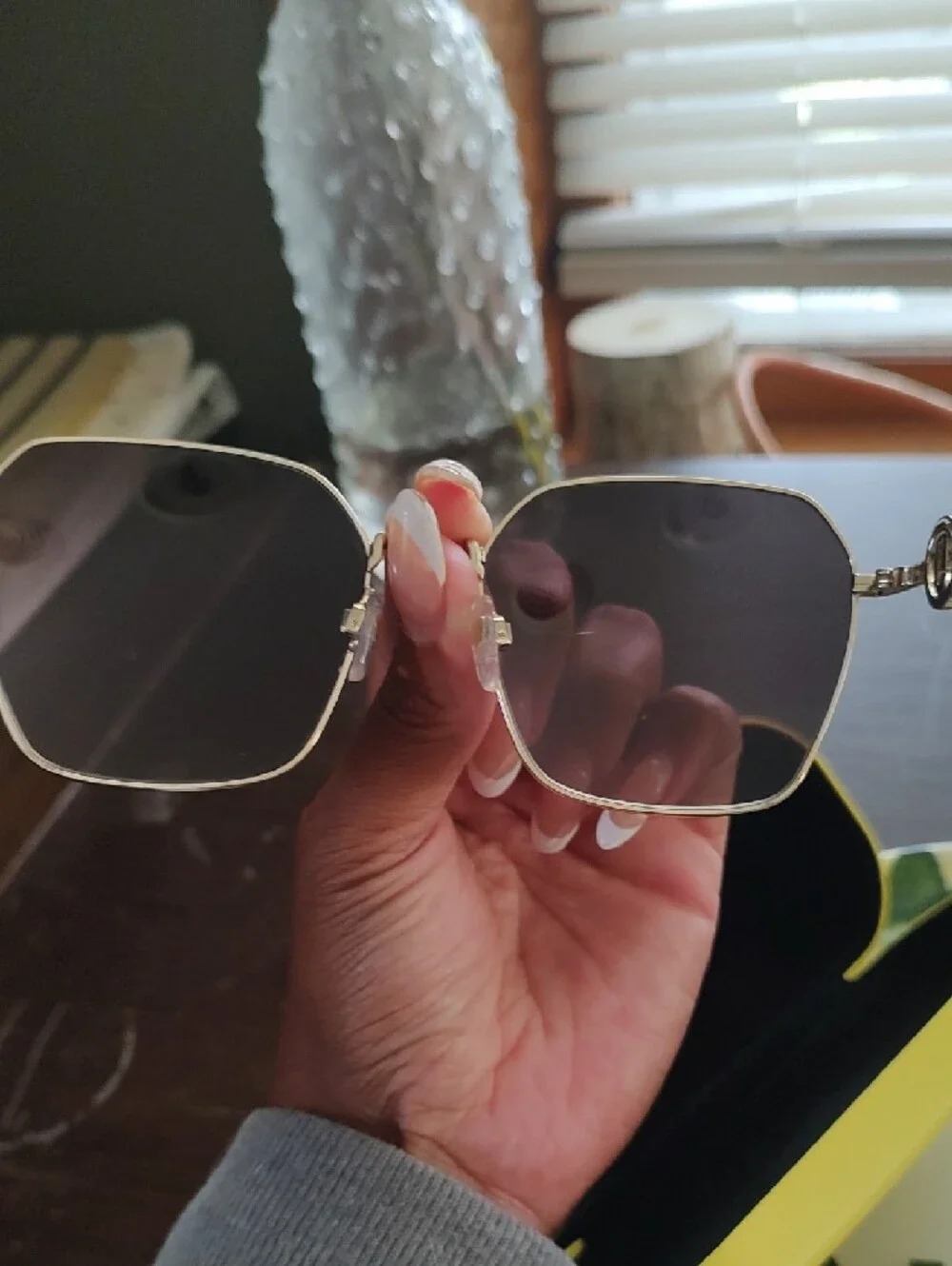 Marc Jacobs Yellow Hard Sunglasses Case